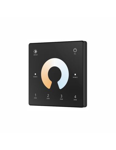 Panel TUYA RF 2,4 GHz CCT de 4 zonas para tiras LED regulables