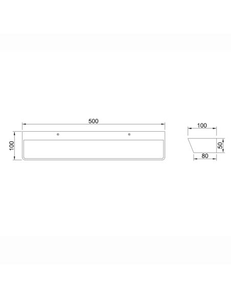 Aplique de pared LED ALTEA 40W 3000K/4000K blanco 3200 Lm