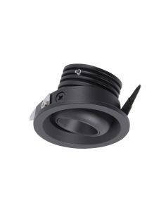 Mini foco LED orientable negro NEPTUNO 3W 210Lm/220Lm, corte Ø42mm, 2700K/3000K/4000K