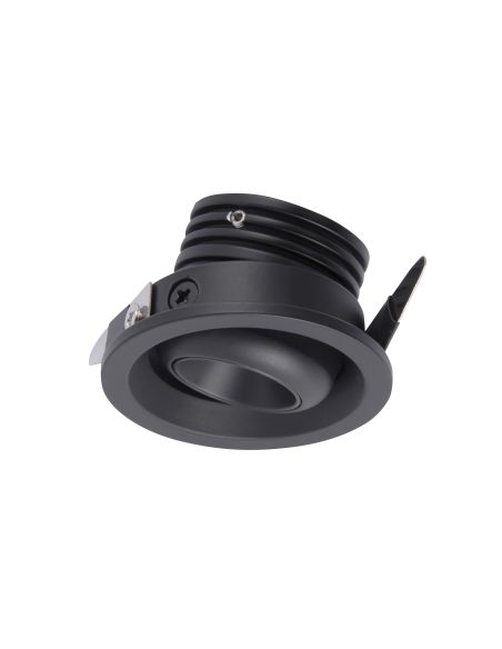 Mini foco LED orientable negro NEPTUNO 3W 210Lm/220Lm, corte Ø42mm, 2700K/3000K/4000K