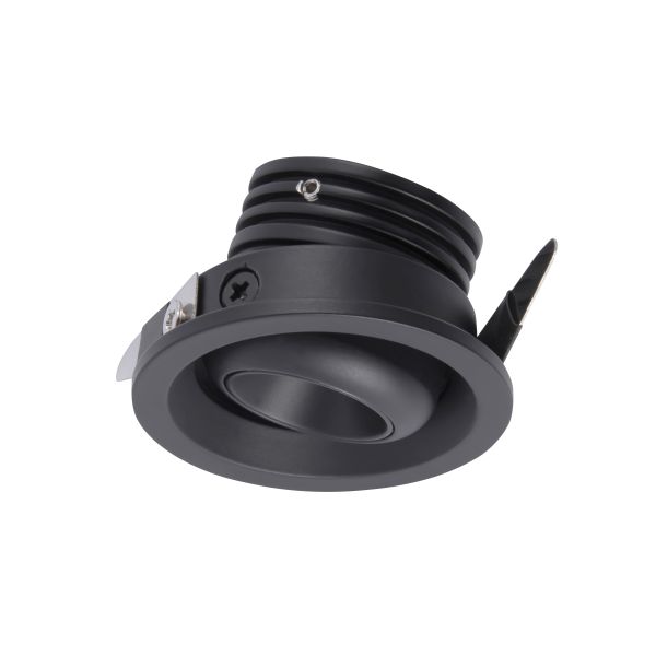 Mini foco LED orientable negro NEPTUNO 3W 210Lm/220Lm, corte Ø42mm, 2700K/3000K/4000K