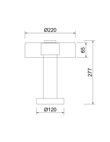 Tischlampe GIN 27,7cm hoch GU10...
