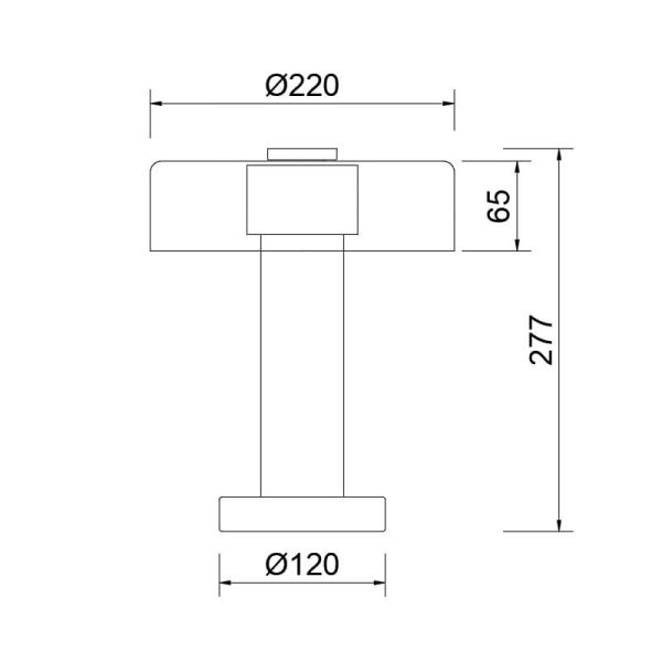 Tischlampe GIN 27,7cm hoch GU10...