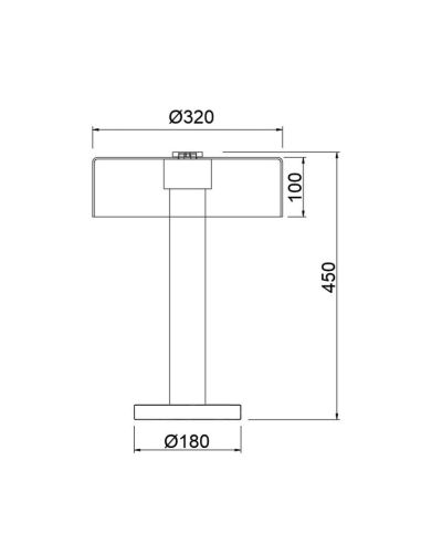 GIN Lampe de table 45cm de haut GU10...