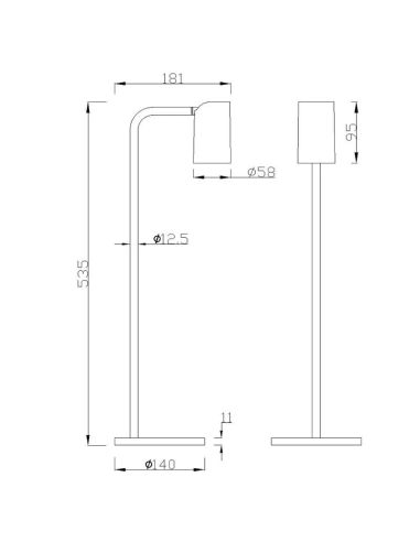 Candeeiro de mesa Sal branco areia ou...