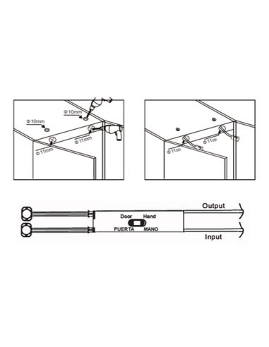 Sensor PIR duplo embutido para fitas...