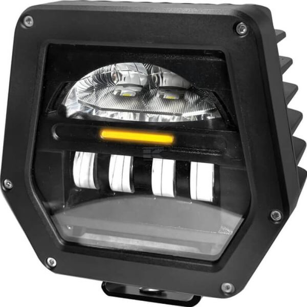 Faro LED delantero 40/70W 12–30V con conector Delphi para John Deere – Luz cruce y carretera RE593798