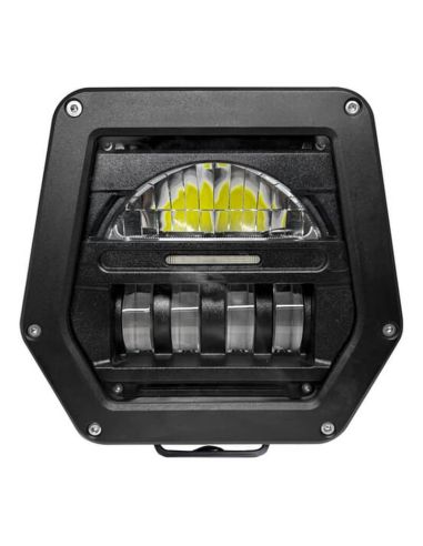 Farol LED 40/70W 12–30V com conector Delphi para John Deere – Farol baixo e alto RE593798
