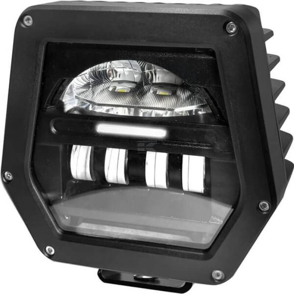 Farol LED 40/70W 12–30V com conector Delphi para John Deere – Farol baixo e alto RE593798