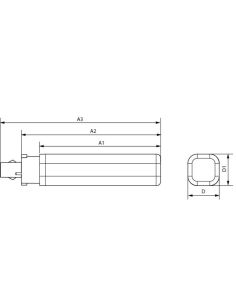 Lâmpada LED profissional CorePro PLC G24d-3, 2 pinos, 8,9 W equivalente a 26 W, 990/1100 lúmens, 3000 K/4000 K 2