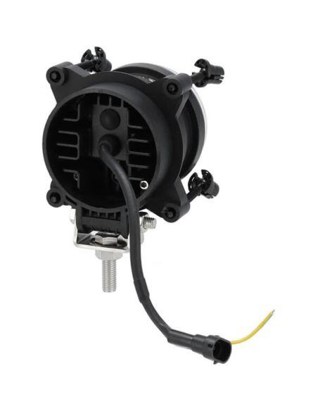 Phare arrière rond à LED 90 mm 25/5 W 12–24 V avec feu de position et connecteur H9 homologué