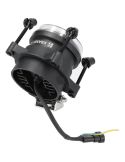Lateral Faro LED redondo 90 mm 25/5W 12–24V con luz de posición y conector H9 Homologado