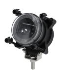 Faro LED redondo 90 mm 28/18W 12–24V con intermitente, luz de carretera y conector H9