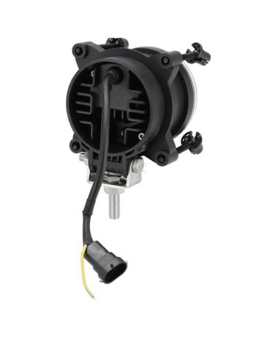 Faro LED redondo 90 mm 30/5W 12–24V con luz corta y posición – Conector H9