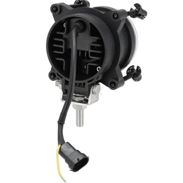 Faro LED redondo 90 mm 30/5W 12–24V con luz corta y posición – Conector H9