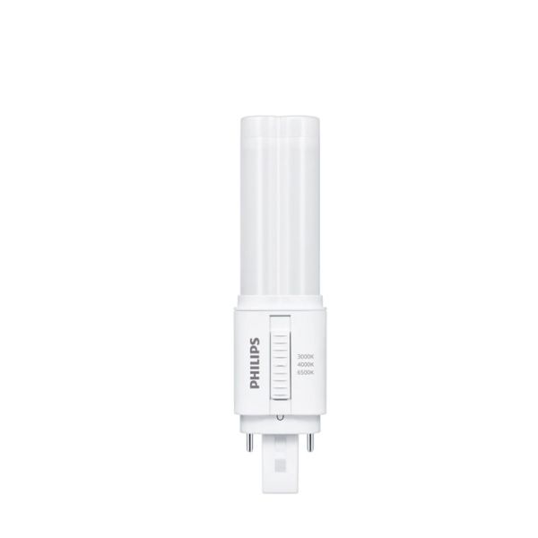 Bombilla LED CorePro PLC G24d profesional 2 pines, 6,9W equivalente a 18W con selector 3CCT 3000/4000/6500K, 120mm