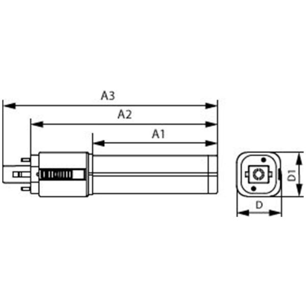 Bombilla LED CorePro PLC G24d profesional 2 pines, 8,9W equivalente a 26W con selector 3CCT 3000/4000/6500K, 150mm