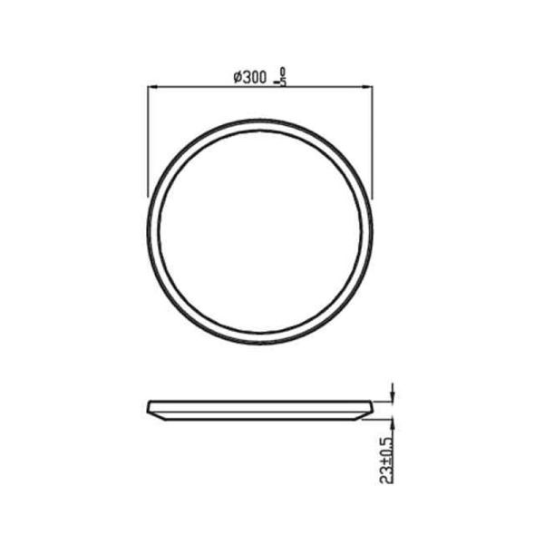 Plafón de techo LED SUPERSLIM 18W...