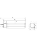 Bombilla LED CorePro PLC G24q-3 profesional 4 pines, 9,5W equivalente a 26W, 1000/1050Lm 3000K/4000K, 170mm