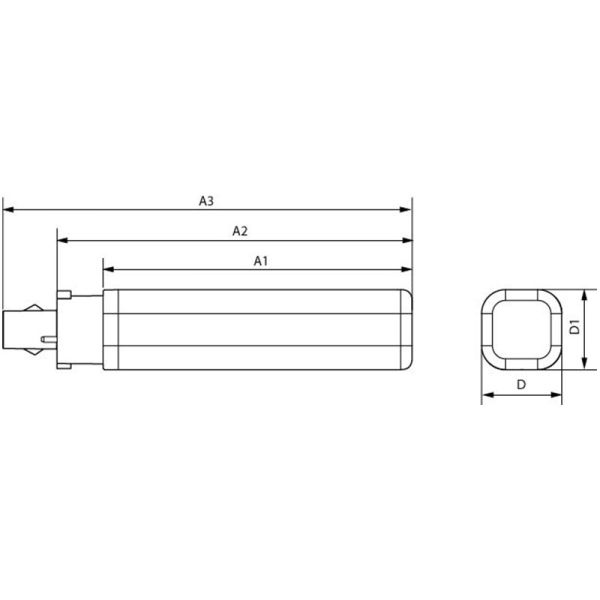 Lâmpada LED profissional CorePro PLC G24q-3, 4 pinos, 9,5 W equivalente a 26 W, 1000/1050 lúmens, 3000 K/4000 K, 170 mm