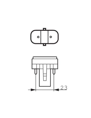 Ampoule LED professionnelle CorePro PLS G23, 2 broches, 5 W équivalent à 11 W, 500/550 lm, 3000 K/4000 K, 105 mm