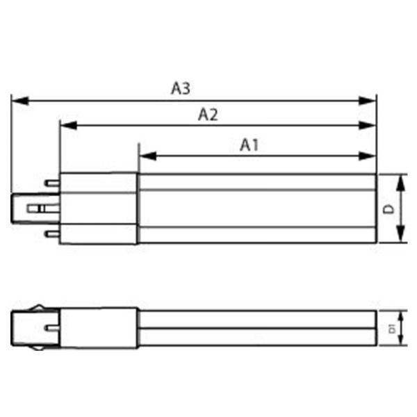 Ampoule LED professionnelle CorePro PLS G23, 2 broches, 3,5 W équivalent à 9 W, 350/370 lm, 3000 K/4000 K, 105 mm