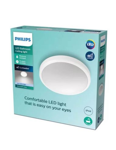 Luminária de teto LED Doris para banheiro, branca, IP44, 17W, 1700 lúmens, 8718699758905