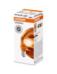 Bombilla OSRAM ORIGINAL PY21W ámbar BAU15s 12V – Caja 10 unidades