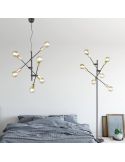 Plafón LED metálico Cross 6 luces Trio Lighting| 6 bombillas E27| León Leds Iluminación