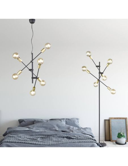 Luminária de teto LED Cross com 6 lâmpadas em metal da Trio Lighting | 6 lâmpadas E27 | León Leds Lighting
