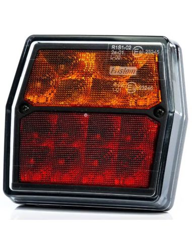 Feu arrière LED 12 V Fristom FT-222 avec connecteur à baïonnette 5 broches – Sans éclairage de plaque d'immatriculation
