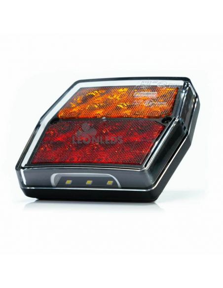 Piloto trasero LED Fristom FT-222 T LED 12V con cable y luz de matrícula R10, R1, S1, 2a, L00