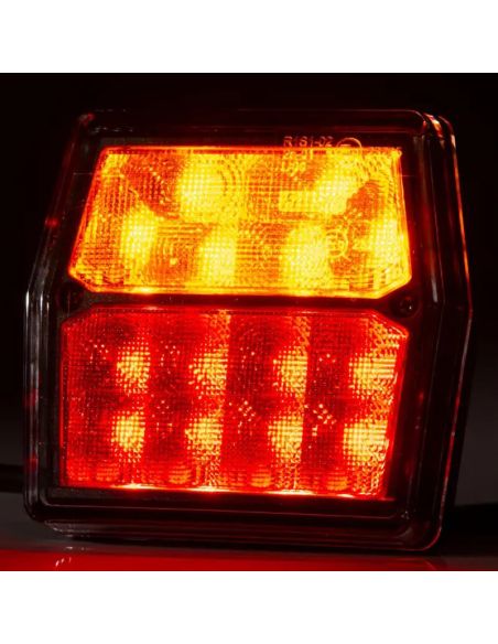 Lanterna traseira LED Fristom FT-222 T 12V com cabo e luz de placa R10, R1, S1, 2a, L00