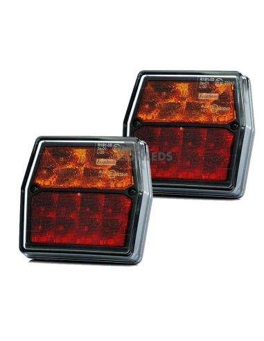 Piloto trasero LED Fristom FT-222 12V con conector Bayonet 5 Pin y luz de matrícula R10, R1, S1, 2a, L00