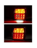 Piloto trasero LED Fristom FT-222 12V con conector Bayonet 5 Pin y luz de matrícula R10, R1, S1, 2a, L00