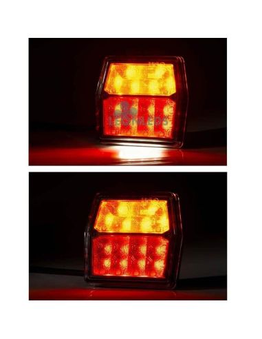 Piloto trasero LED Fristom FT-222 12V con conector Bayonet 5 Pin y luz de matrícula R10, R1, S1, 2a, L00