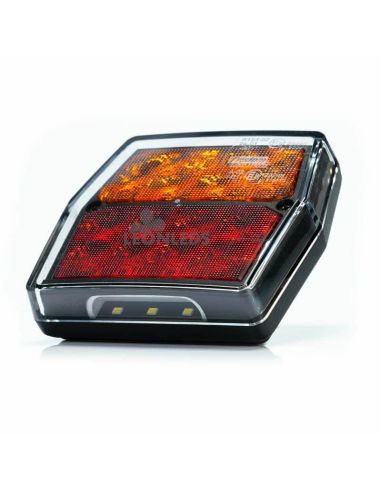 Piloto trasero LED Fristom FT-222 12V con conector Bayonet 5 Pin y luz de matrícula R10, R1, S1, 2a, L00