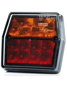 Feu arrière LED 12V Fristom FT-222 avec connecteur à baïonnette 5 broches et éclairage de plaque d'immatriculation R10, R1, S1, 