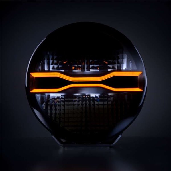 Farol de LED DRAGON DRIVE FOR9T de 9 polegadas, branco e âmbar, 6500K, 9300 lúmens, alcance de 586 m, IP67