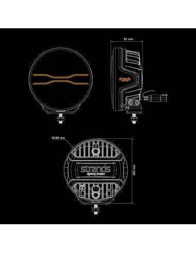 Phare LED DRAGON DRIVE 7" FOR9T,...