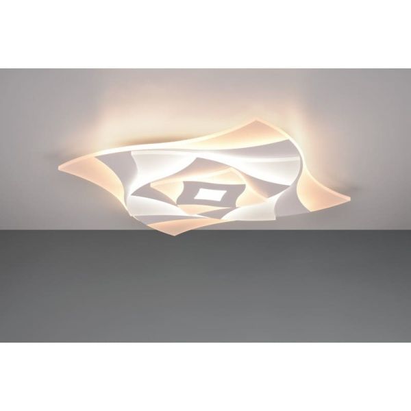 Luminária de teto AKITA com formas geométricas e efeitos 3D, 56W 6550lm, dimerizável, 3000-6500K