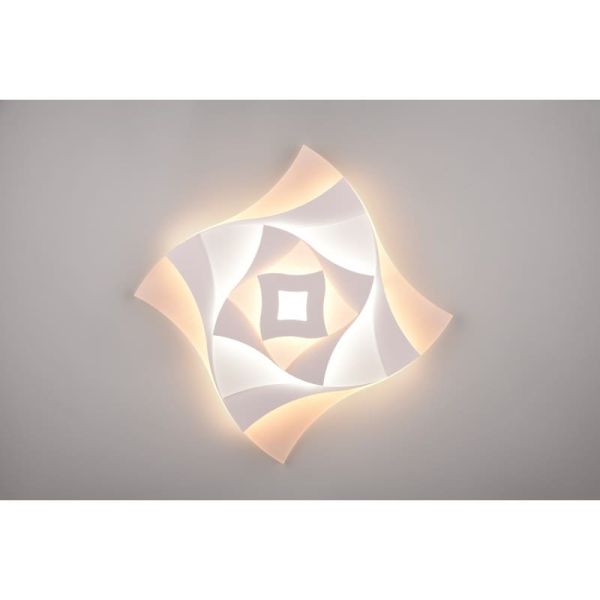 Luminária de teto AKITA com formas geométricas e efeitos 3D, 56W 6550lm, dimerizável, 3000-6500K