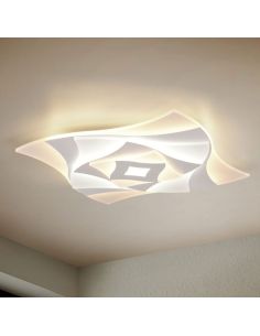 Plafonnier AKITA aux formes géométriques et effets 3D, 56 W, 6 550 lm, dimmable, 3 000-6 500 K 2