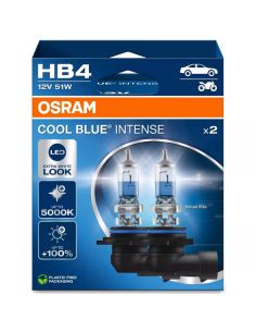 OSRAM COOL BLUE INTENSE HB4 – Pack 2 bombillas halógenas extra blancas hasta 5000K