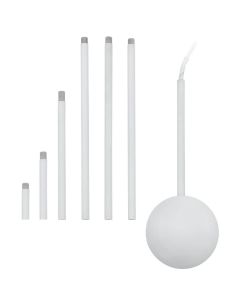 Extensão ajustável para eletroduto de cabos EGLO branca, 320–1570 mm, para teto.