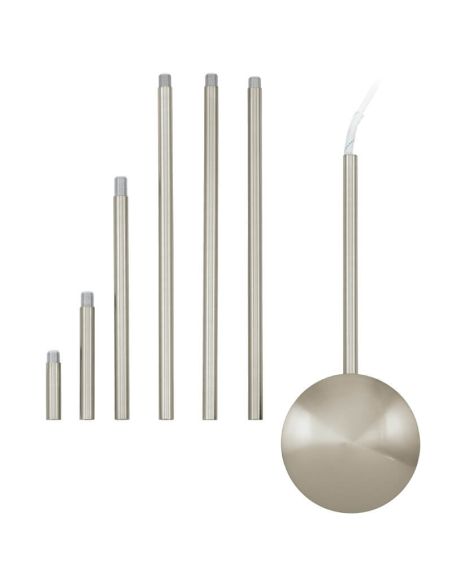 Conducto de cables EXTENTION EGLO níquel mate regulable 320–1570 mm para techo