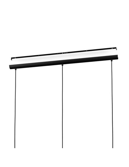 Lámpara colgante 3 luces cónicas NARICES, diseño New Nordic, negro/latón, E27 (no incl.) 920×1100×220 mm