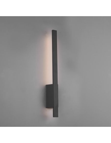 Aplique exterior de diseño LED Tawa |lámpara de pared plana alargada | LeónLeds Iluminación