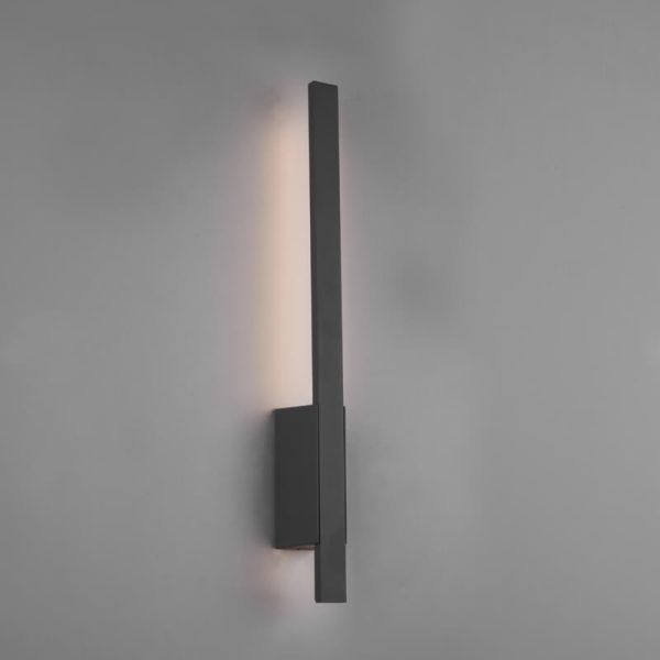 Aplique exterior de diseño LED Tawa |lámpara de pared plana alargada | LeónLeds Iluminación