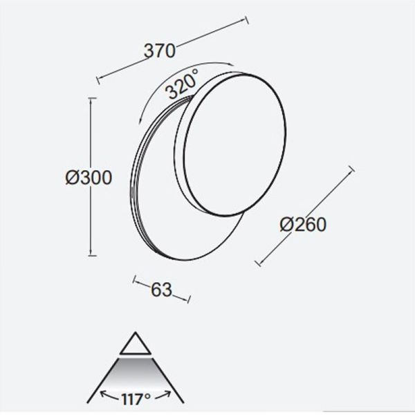 Aplique o Plafón LED exterior GOLETA...